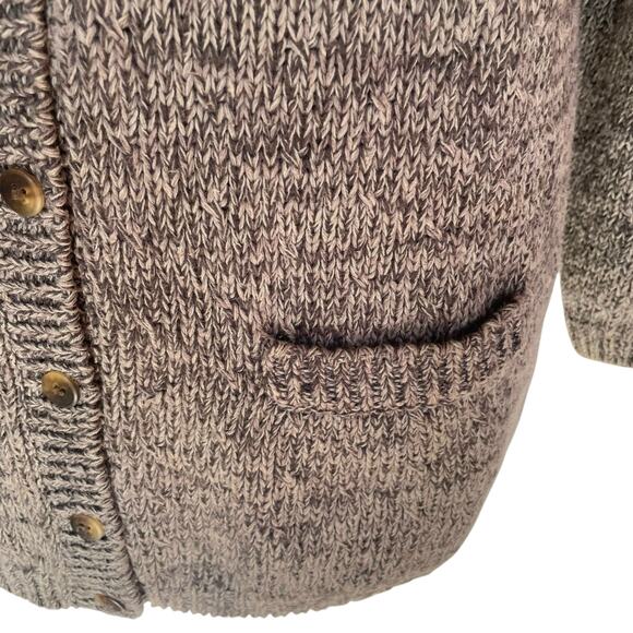 Portraits Northern Isles Ramie Cotton Blend Gray Cardigan Sweater MED Minimalist - Picture 3 of 10